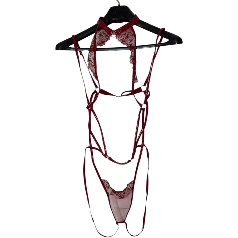 Victoria's Secret Burgundy Lace Chemise